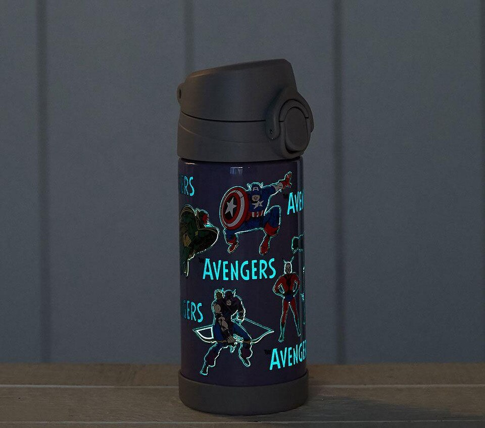 Marvel™ Glow-in-the-Dark Avengers Water Bottles & Food Storage | Pottery Barn Kids AU